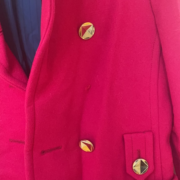 Marc by Marc Jacobs Pink Wool Pea Coat with Gold Hardware - Picture 4 of 8